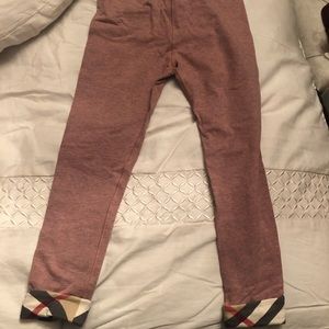 Girls size 6 Burberry leggings cuffed NWT